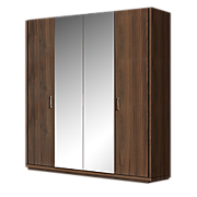 Шкаф 4-х дв. (2 зеркала) для платья и белья
